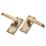Designer Levers Victorian Fire Rated Latch Short Straight Door Handle Pair Antique Brass