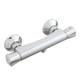 Highlife Bathrooms ASP Slim Exposed Single Outlet Thermostatic Chrome Shower Bar Valve