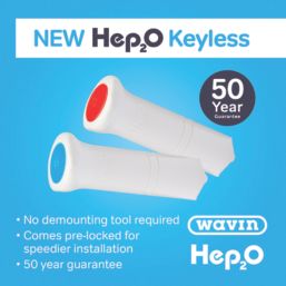 Hep2O  Plastic Push-Fit Keyless Blanking Pegs 15mm 2 Pack