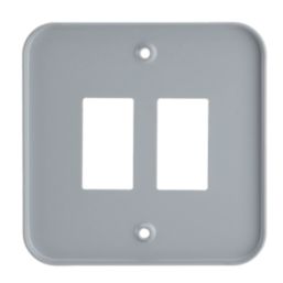 Contactum  2-Module Grid Metal Clad Faceplate