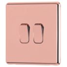 Arlec  10A 2-Gang 2-Way Light Switch  Rose Gold