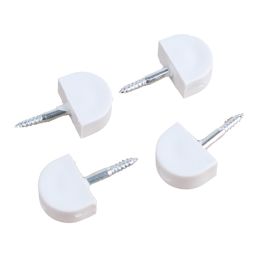 Essentials MDF Flat Shelf Supports White 20 Pack