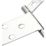Smith & Locke Polished Chrome  Door Hinge 50mm x 64.6mm 2 Pack