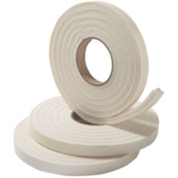 Stormguard Jumbo Rubber Foam Weatherstrips White 3m 3 Pack
