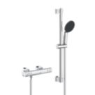 Grohe Precision Get HP Rear-Fed Exposed Chrome Thermostatic Shower Mixer Set 600mm