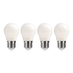 LAP  E27 Mini Globe LED Light Bulb Milky 470lm 2.9W 4 Pack
