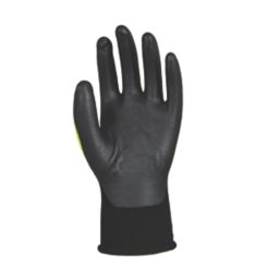 Wonder Grip WG-1855HY U-FEEL Protective Work Gloves High-Viz Yellow / Black Large