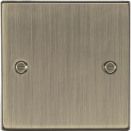 Knightsbridge  1-Gang Blanking Plate Antique Brass