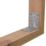 Magnodur Reinforced Angle Brackets Silver 70mm x 70mm x 55mm 10 Pack