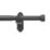 Rothley Polished Gunmetal Extendable Curtain Pole w/ Stud Finials 28mm x 71-120cm