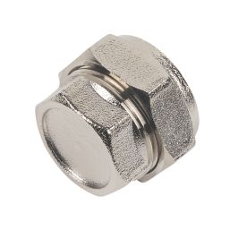 Flomasta  Chrome-Plated Brass Compression Stop End 22mm