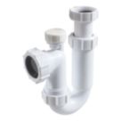 Flomasta Adjustable Height 32mm Basin P Trap with Anti-Syphon