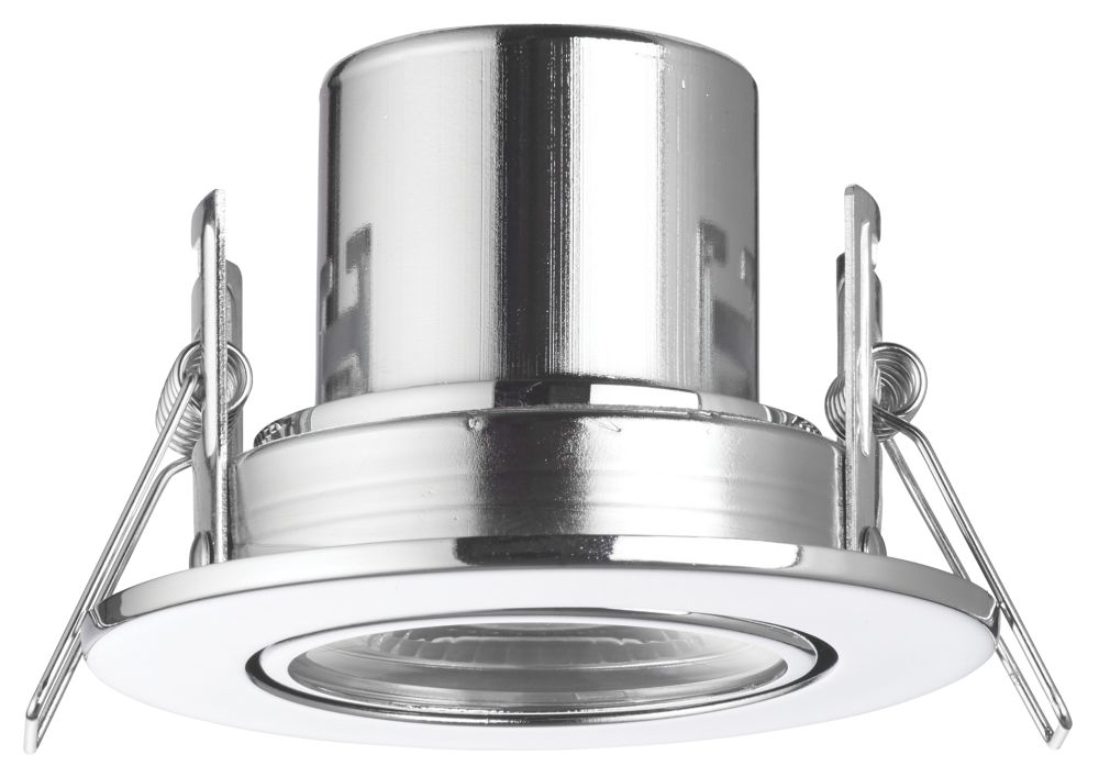 LAP CosmosEco Tilt Fire Rated LED Downlight Chrome 5.5W 500lm | Fire ...