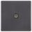 LAP  1-Gang Coaxial TV Socket Slate Grey