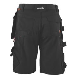 Scruffs Pro Stretch Plus Holster Work Shorts Black 30" W