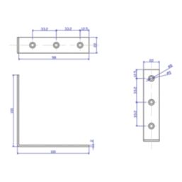 Essentials Corner Brackets White 100mm x 100mm x 16mm 10 Pack