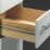 Essentials Steel Self-Closing Roller Drawer Runners 450mm 2 Pack