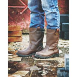 DEWALT Rigger 2 Size 10  Brown  Steel Toe Cap Safety Rigger Boots