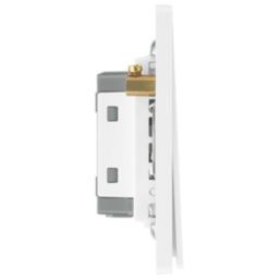 British General Evolve 20A 16AX 1-Gang Intermediate Light Switch Pearlescent White
