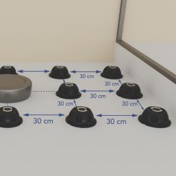 Bemis Shower Tray Feet Black 124mm 4 Pack