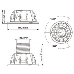 Bemis Shower Tray Feet Black 124mm 4 Pack