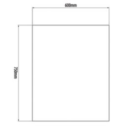 Splashback  Black Kitchen Splashback 600mm x 750mm x 6mm