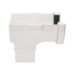 FloPlast  uPVC Square Stop End Outlet White 114mm x 65mm