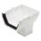 FloPlast  uPVC Square Stop End Outlet White 114mm x 65mm
