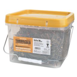 TurboGold  PZ Double-Countersunk  Multipurpose Screws 5mm x 70mm 1000 Pack