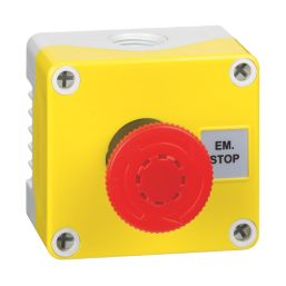 Hylec 1DE.01.01AG-SF Double Pole Mushroom Head Push-Button Isolator Switch NO/NC