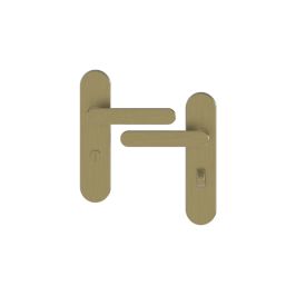 Cooke & Lewis Maugan WC Lever on Backplate Door Handles Pair Antique Brass