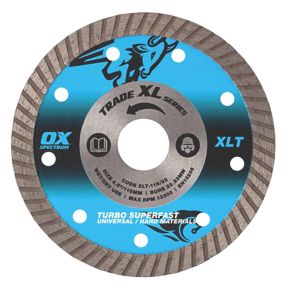 Ox Tools Ultimate Cuts All Tiles 7'' Diamond Blade - 5/8'' Bore OX-UCT