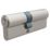 Smith & Locke 1 Star 6-Pin Euro Double Cylinder Locks 35-45 (80mm) Silver 2 Pack