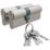 Smith & Locke 1 Star 6-Pin Euro Double Cylinder Locks 35-45 (80mm) Silver 2 Pack