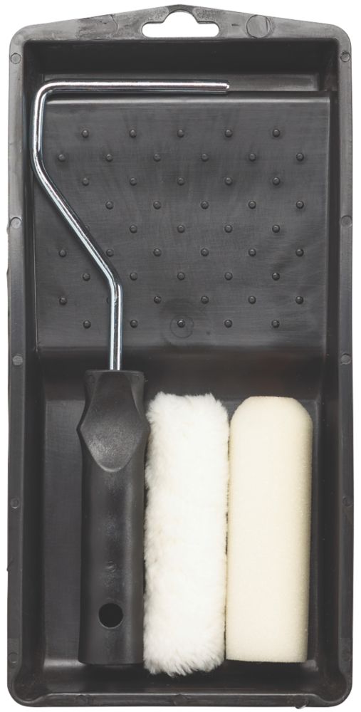 No Nonsense 4" Mini Roller & Tray Set 4 Pieces Screwfix