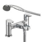 Bristan Quest Chrome 120mm Deck Mounted Dual Control Manual Shower Mixer Tap