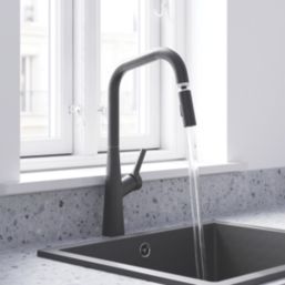 Swirl Berne  Mixer Tap Matt Black