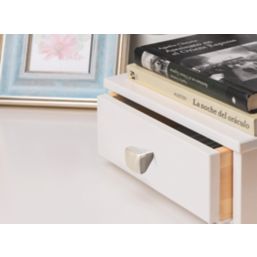 Essentials  Decorative Soft Square Cabinet Knobs Satin Nickel 25mm 2 Pack