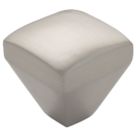 Essentials  Decorative Soft Square Cabinet Knobs Satin Nickel 25mm 2 Pack