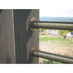 Rothley End Socket Antique Brass 25mm