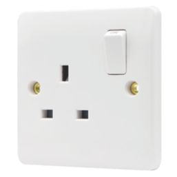 Vimark Pro 13A 1-Gang DP Switched Plug Socket White