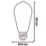 Calex  E27 ST64 LED Virtual Filament Smart Light Bulb 7W 806lm