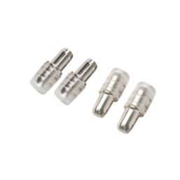 Essentials Glass Round Shelf Supports Satin Nickel 50 Pack