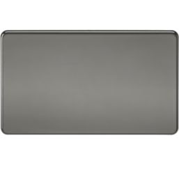 Knightsbridge  2-Gang Blanking Plate Black Nickel