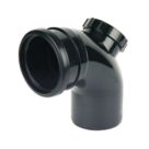 FloPlast  Push-Fit -Boss 92.5° Single Socket Access Bend Black 110mm