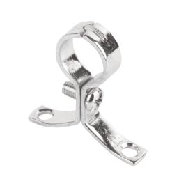 Essentials  15mm Pipe Clips Chrome 10 Pack