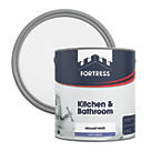 Fortress Vinyl Soft Sheen Brilliant White Emulsion Kitchen & Bathroom Paint 2.5Ltr