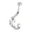Decohooks Pill Top Hat Hook Chrome 150mm