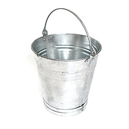 Apollo  Galvanised Steel Bucket Silver 14Ltr