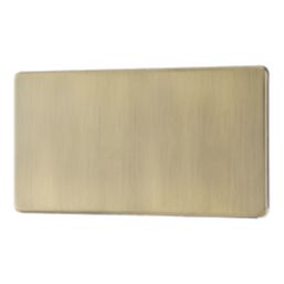LAP  2-Gang Blanking Plate Antique Brass